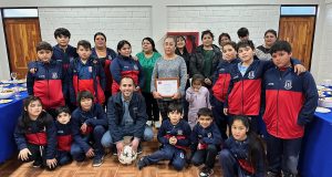 Academia de Fútbol infantil de Monte Patria recibe fondo del FOSIS para talleres e implementación.